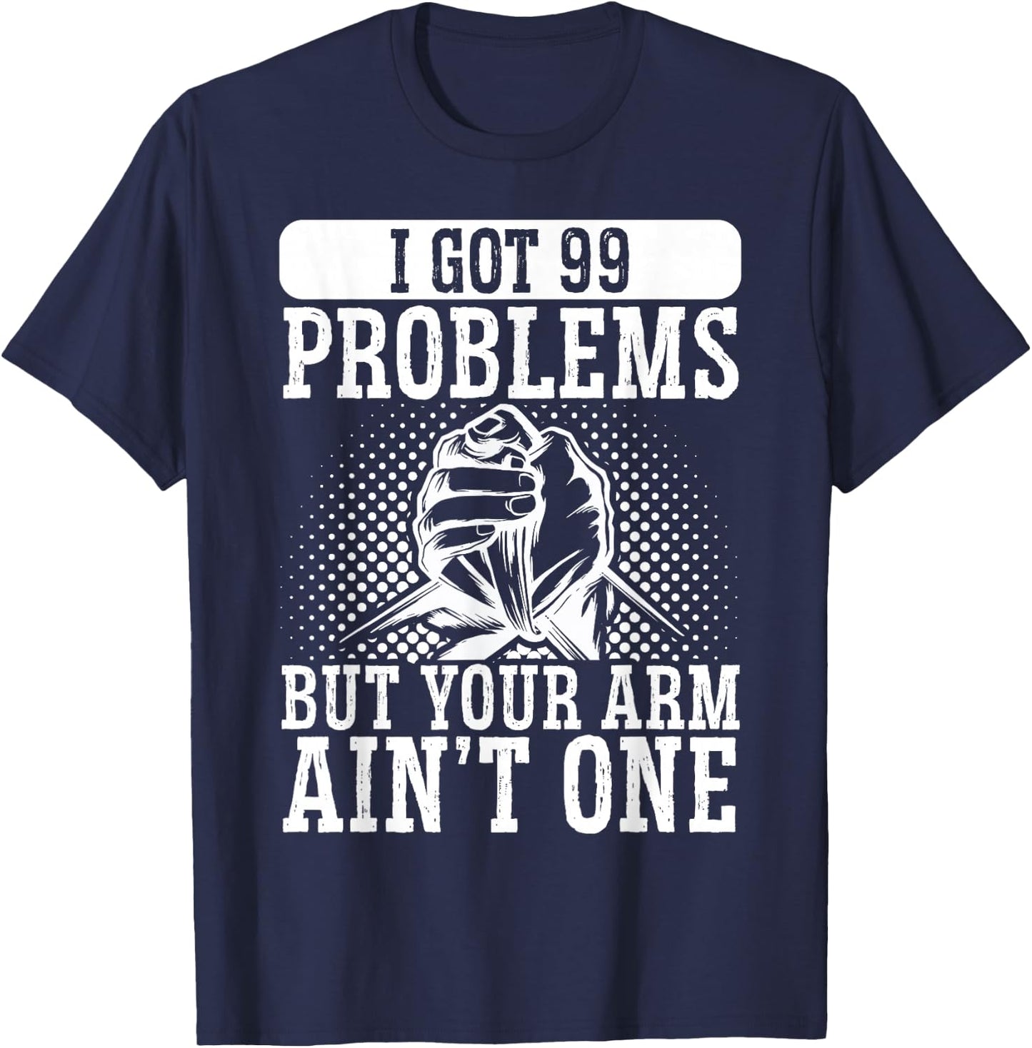Wrist Turning Arm Wrestling T-Shirt - T-Shirt | Navy