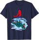 Parrot & T Rex Reflection I Female Eclectus T-Shirt - T-Shirt | Navy