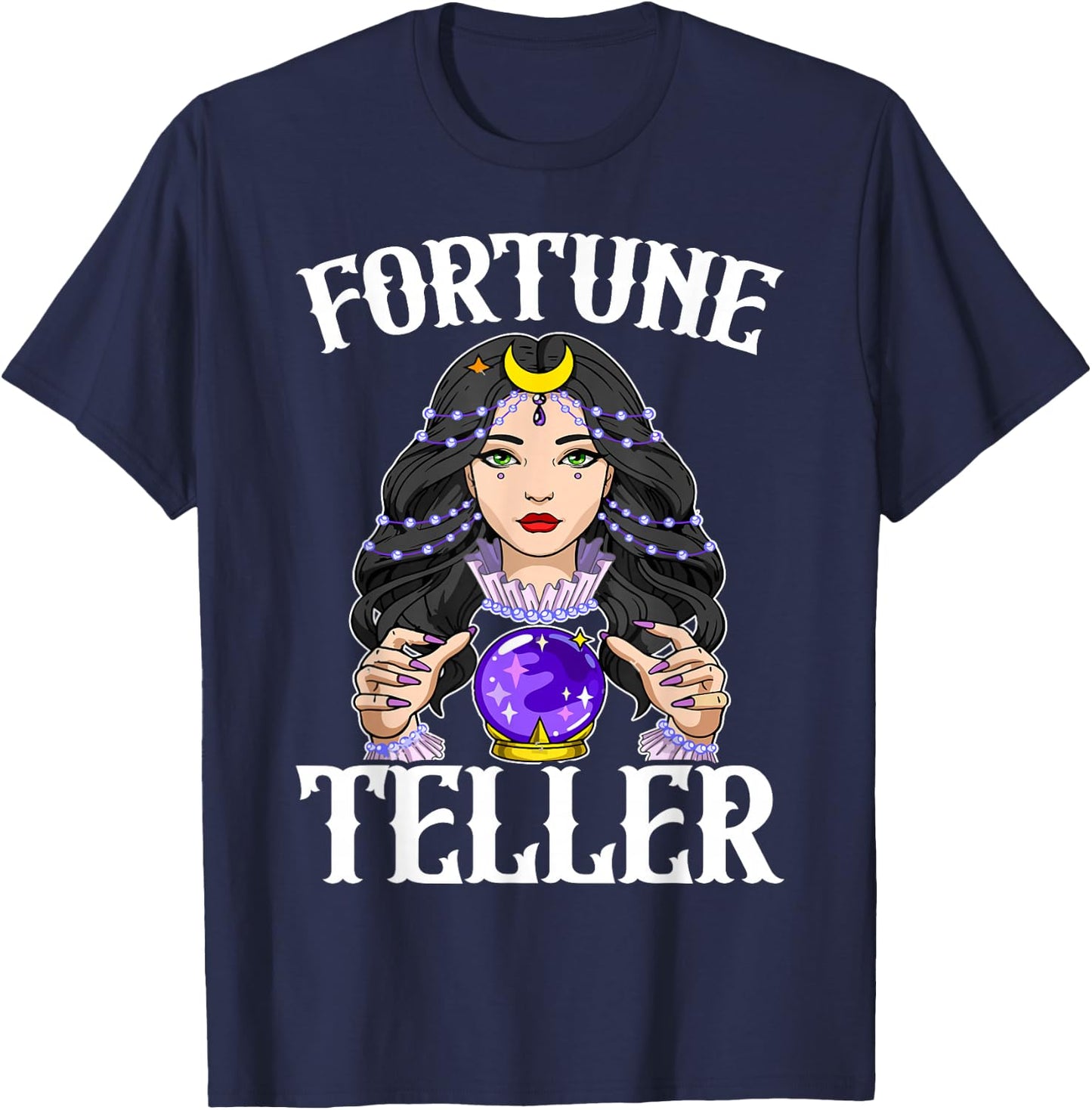 Carnival Event Circus Staff Fortune Teller Costume Women T-Shirt - T-Shirt | Navy