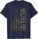 Best Papa Ever Camouflage American Flag Father's Day T-Shirt - T-Shirt | Navy