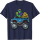 Monster Truck Driving Zombie Eating Brains Halloween Truck T-Shirt - T-Shirt | Navy