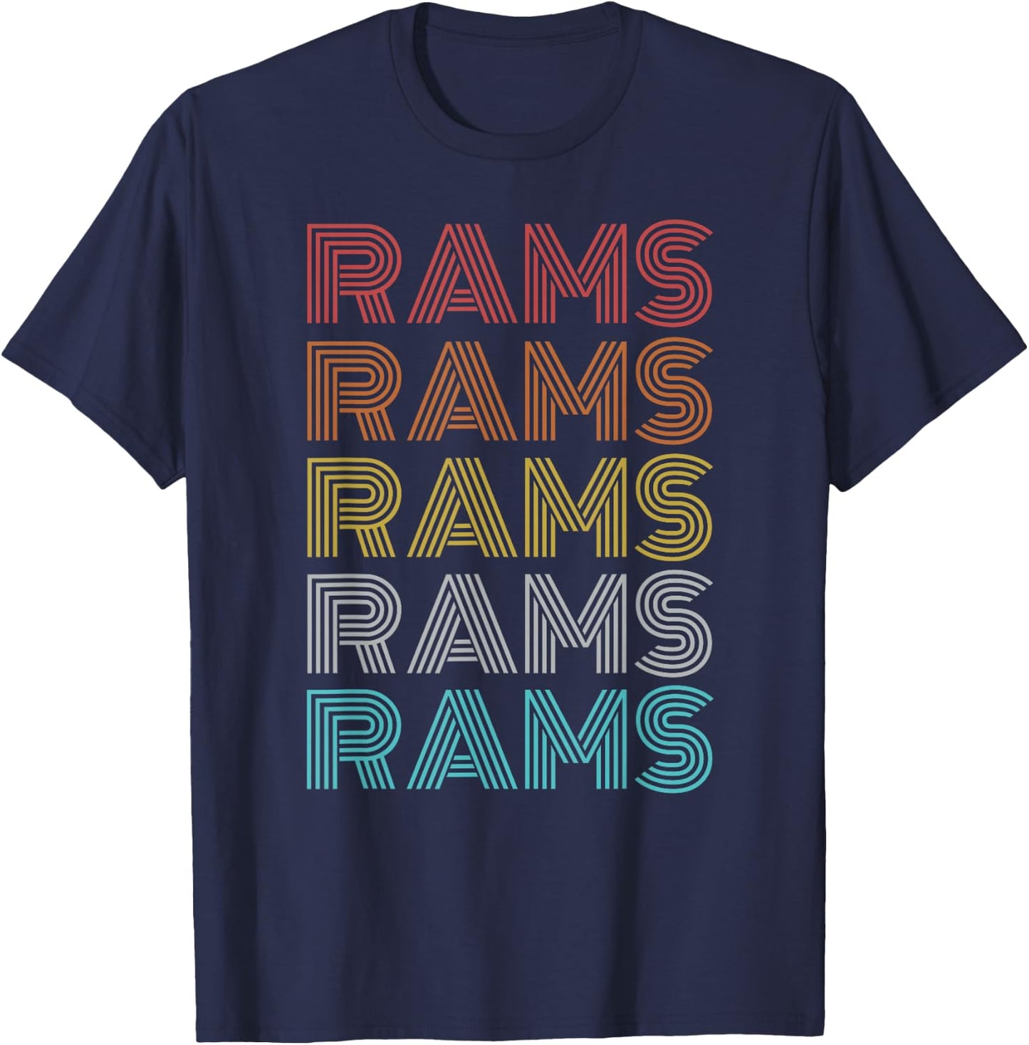 Rams Shirt Vintage Retro Apparel Retro Vintage Sports T-Shirt - T-Shirt | Navy