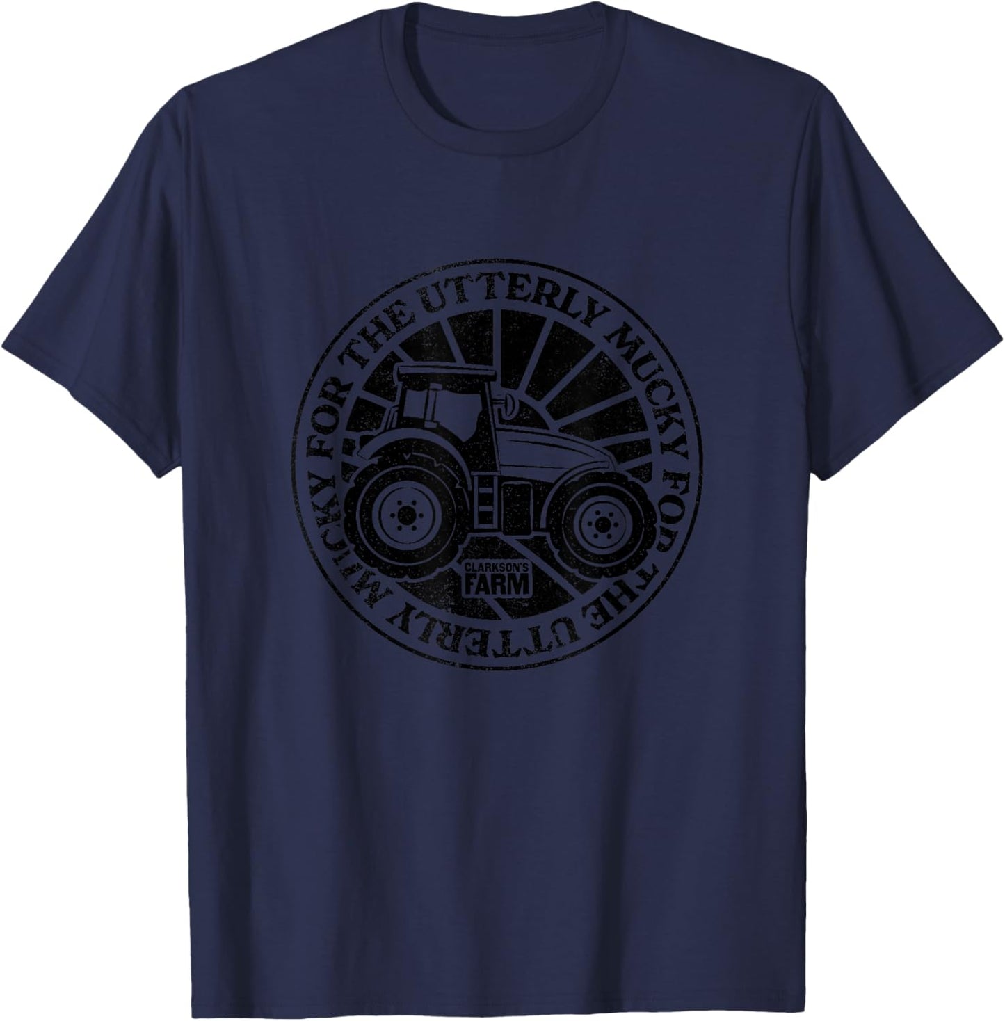 Clarkson's Farm - For the Utterly Mucky - Black Logo T-Shirt - T-Shirt | Navy