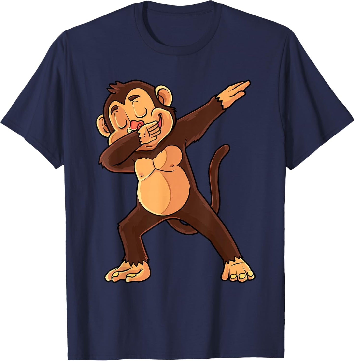Dabbing Monkey Animal Lover Men Women Kids T-Shirt - T-Shirt | Navy