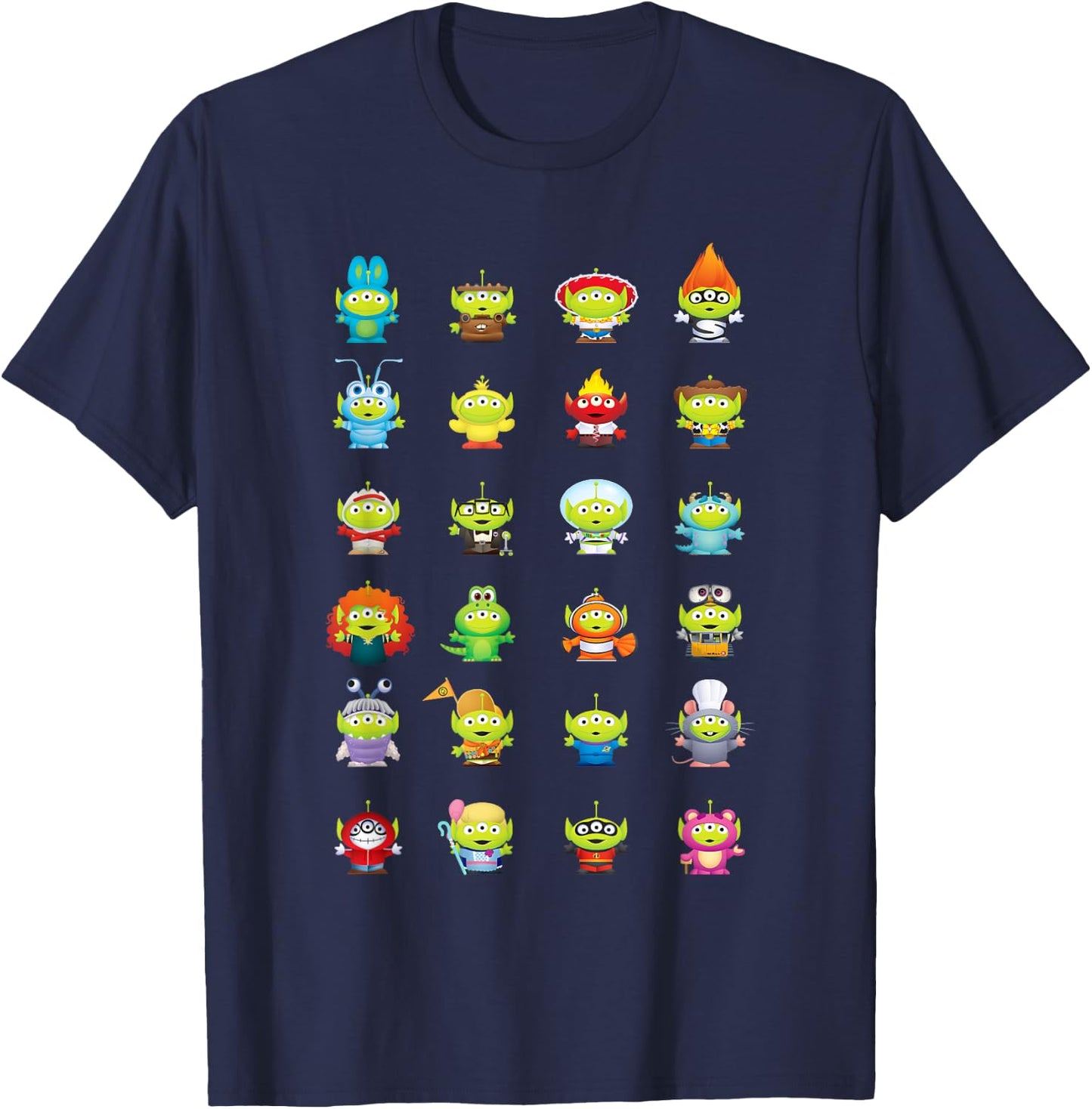 Pixar Toy Story Aliens as Pixar Characters T-Shirt - T-Shirt | Navy