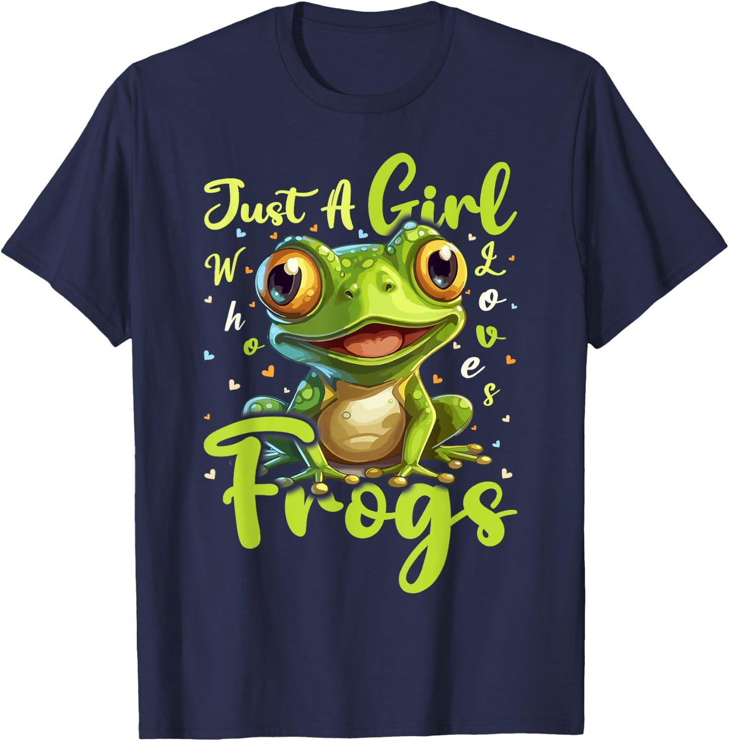 Frog Lover Just A Girl Who Loves Frogs T-Shirt - T-Shirt | Navy