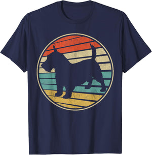 Cute Scottish Terrier Gift Retro Vintage 70s 80s Scottie Dog Men Women Kids T-Shirt - T-Shirt | Navy