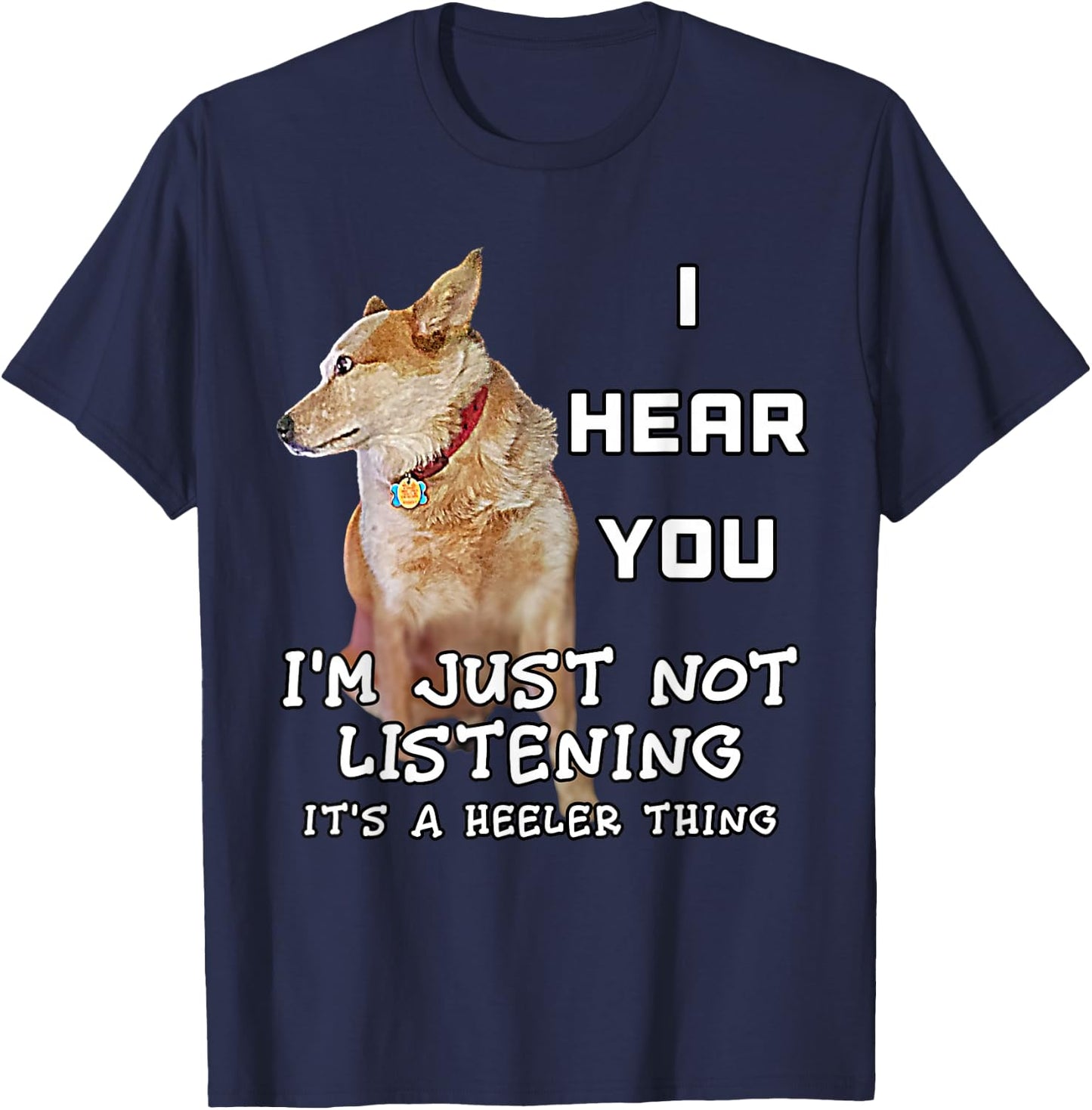 Red Heeler Dog Owners Cattle Lovers Dog I Love Red Heelers T-Shirt - T-Shirt | Navy