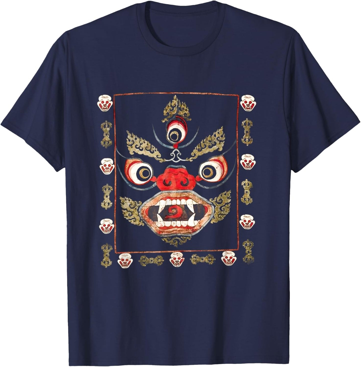 Tibetan Mahakala T-Shirt - T-Shirt | Navy