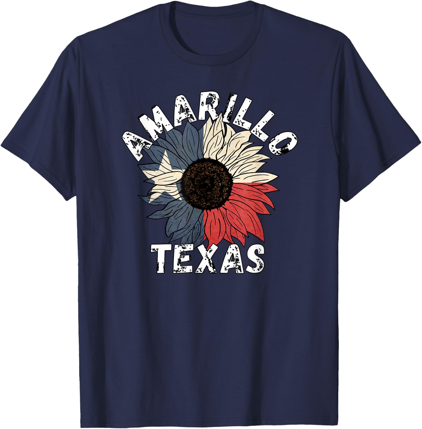 Retro Texas | Amarillo TX T Shirts | City Shirt T-Shirt - T-Shirt | Navy