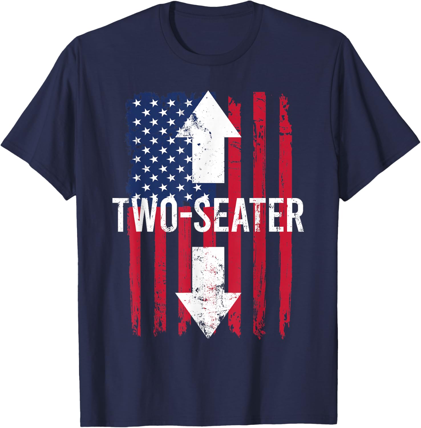 Two Seater Shirt Two-Seater Shirt 2 Seater Shirt Two Seater T-Shirt - T-Shirt | Navy