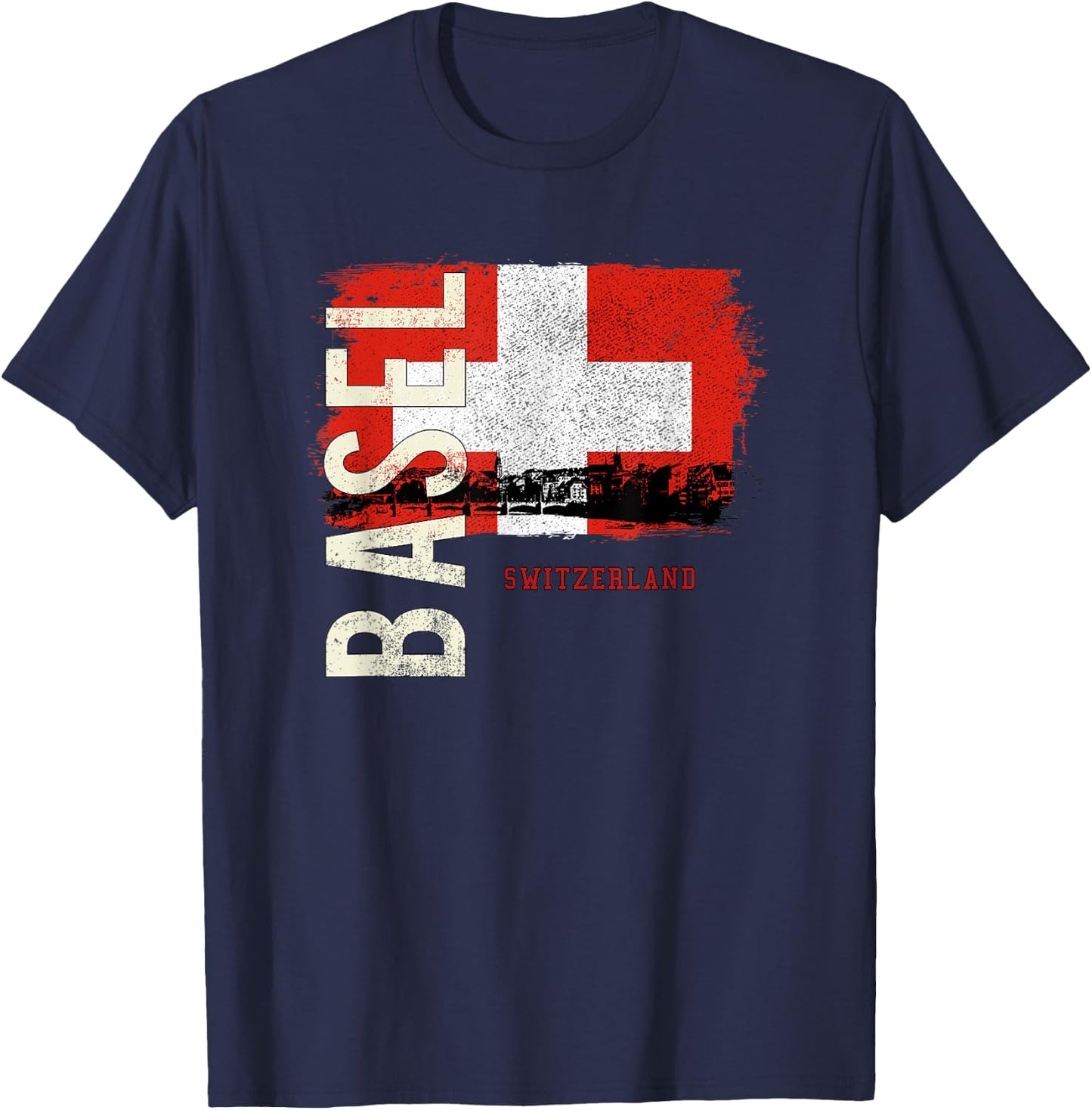 Basel Switzerland Europe T-Shirt - T-Shirt | Navy