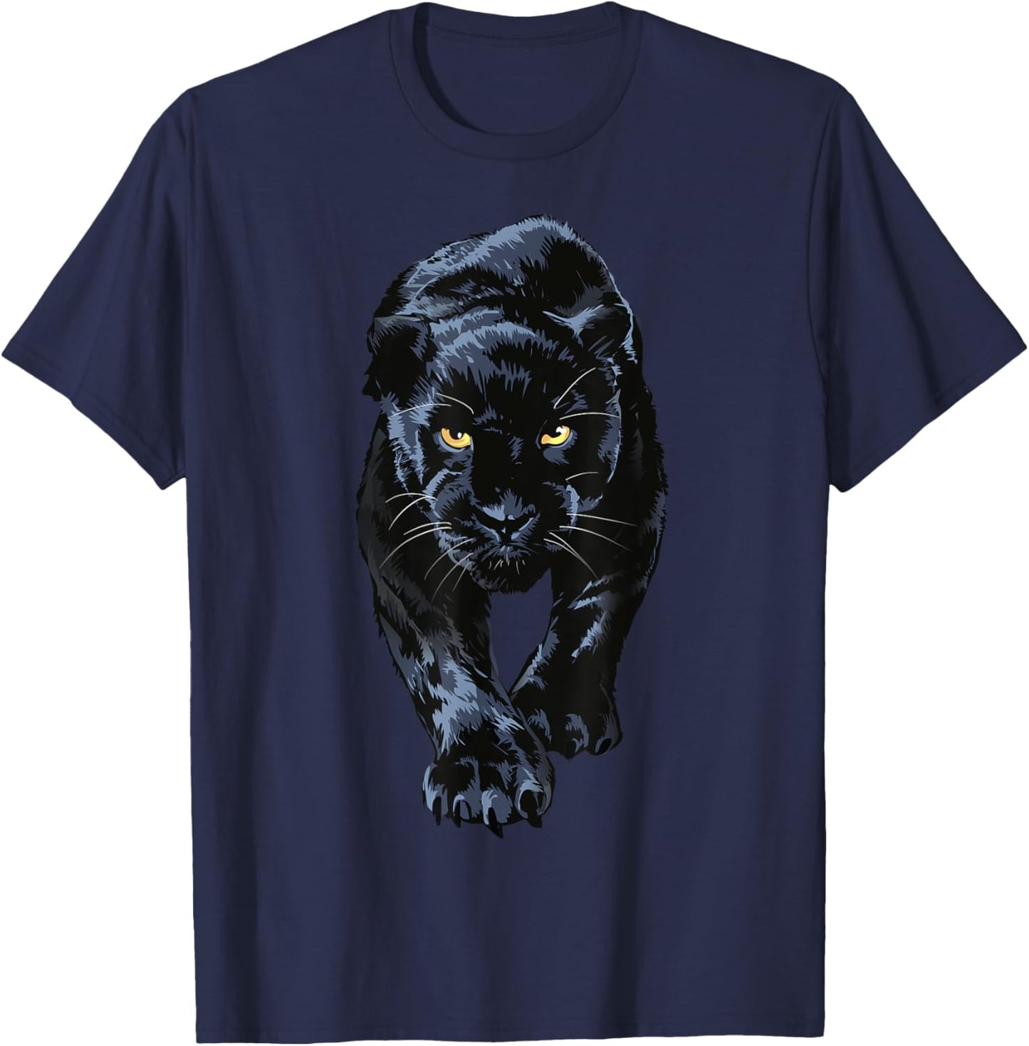 black panther walking for lovers Animal leopard & jaguar T-Shirt - T-Shirt | Navy
