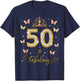 50 and Fabulous, 50 Years Old Women, 50th Birthday Queen T-Shirt - T-Shirt | Navy