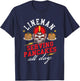 Lineman Serving Pancakes All Day - Football Player Sports T-Shirt - T-Shirt | Navy
