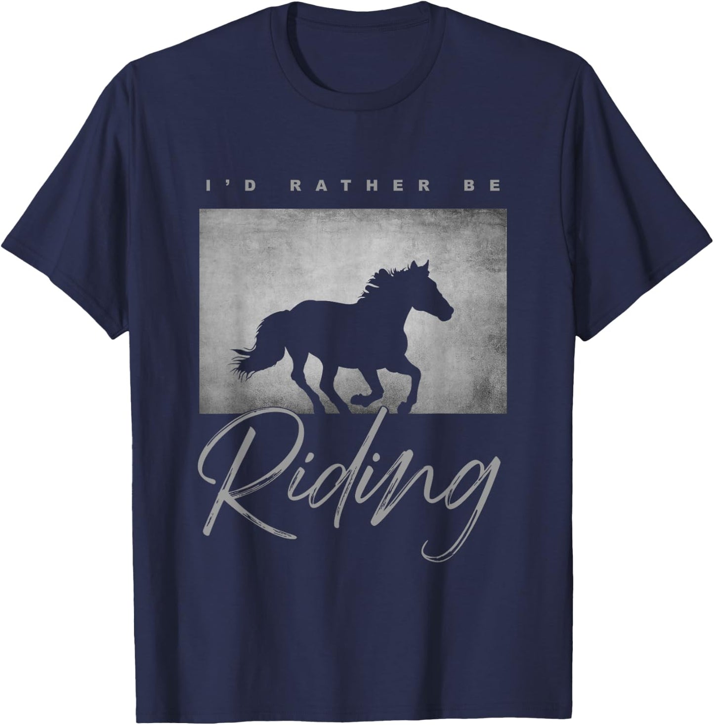 Horse Riding Apparel - Horse T-Shirt - T-Shirt | Navy