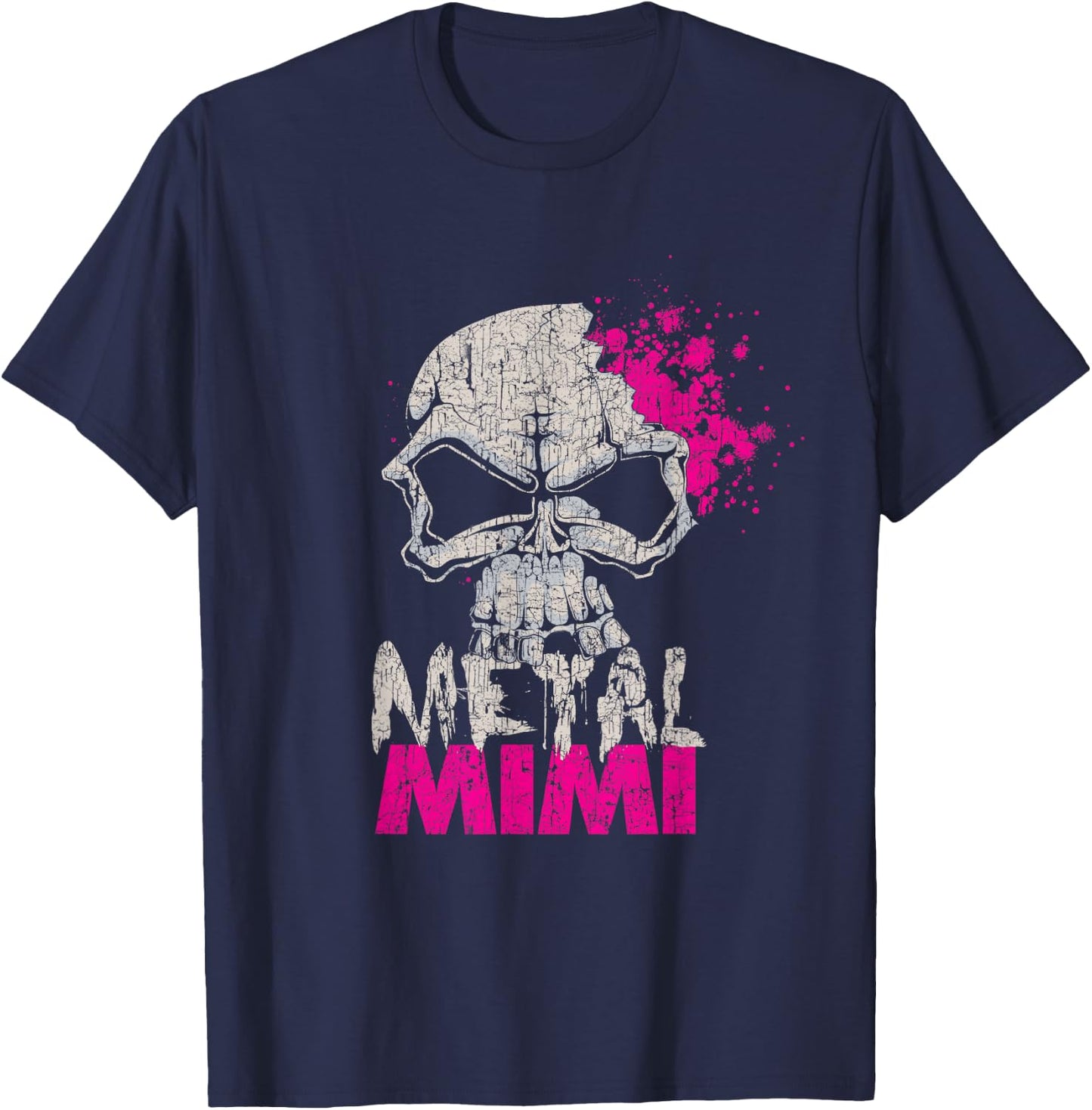 Metal Mimi, Rock Music Mom Grandma, Mother's Day T-Shirt - T-Shirt | Navy