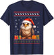 Christmas Eagle Santa Hat Ugly Christmas Sweater T-Shirt - T-Shirt | Navy