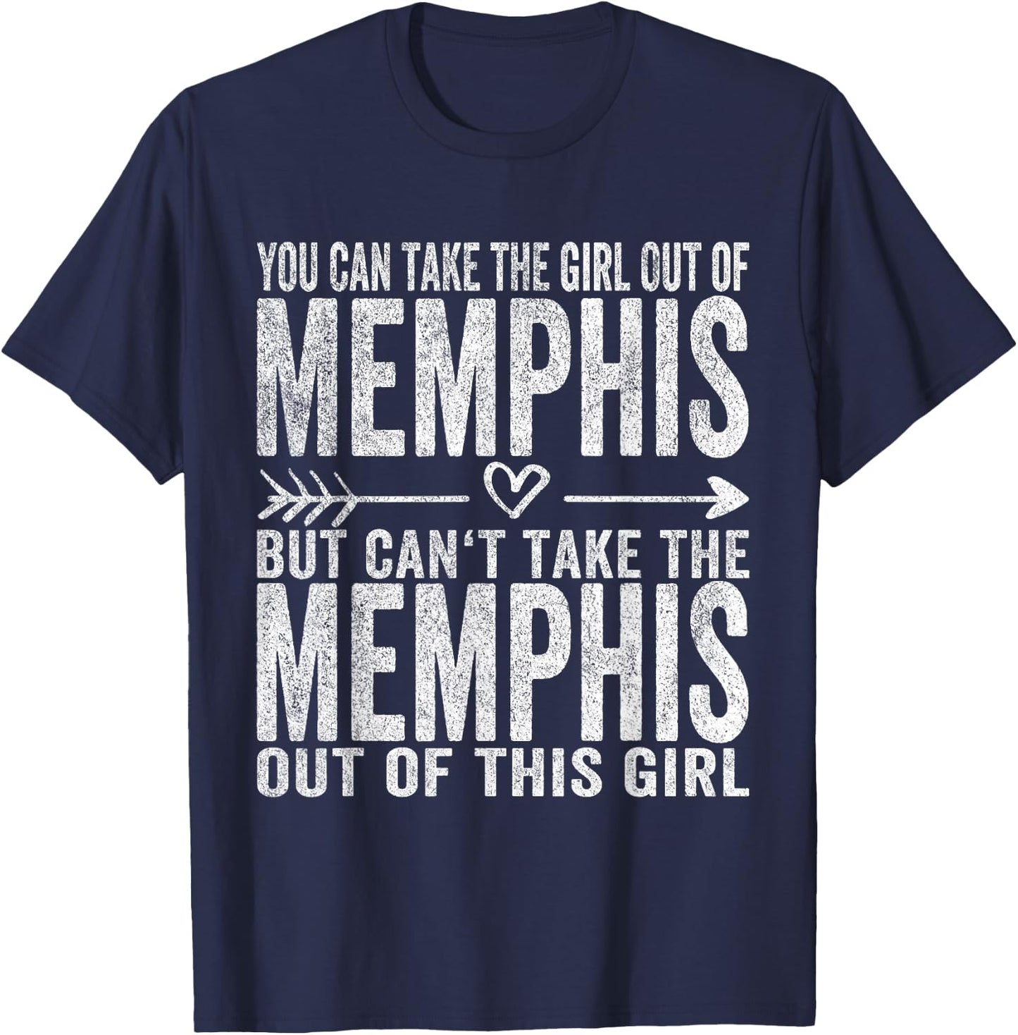 Girl Out Of Memphis Tennessee Hometown Home Memphis T-Shirt - T-Shirt | Navy