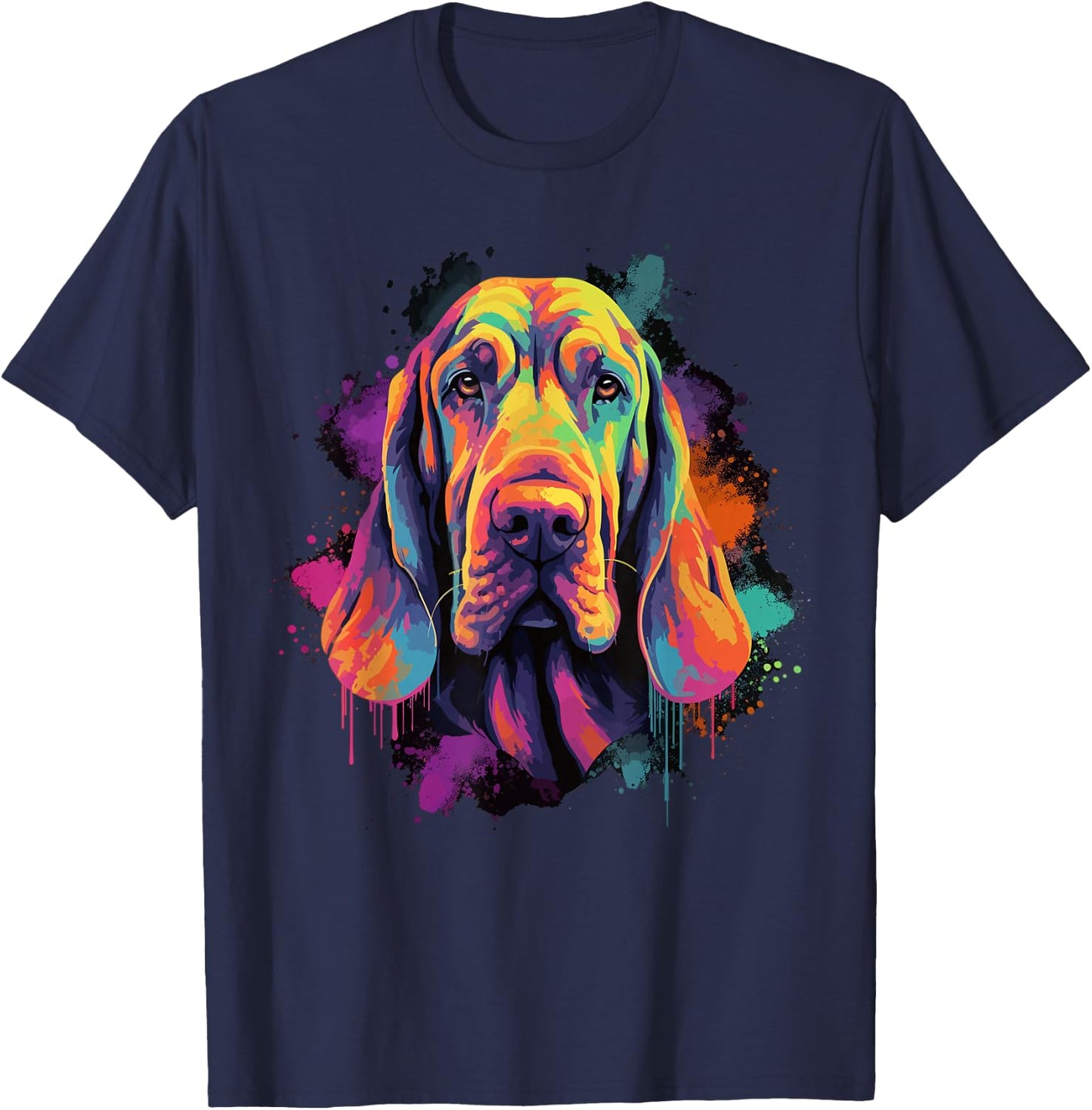 Bloodhound Dog Men Women T-Shirt - T-Shirt | Navy