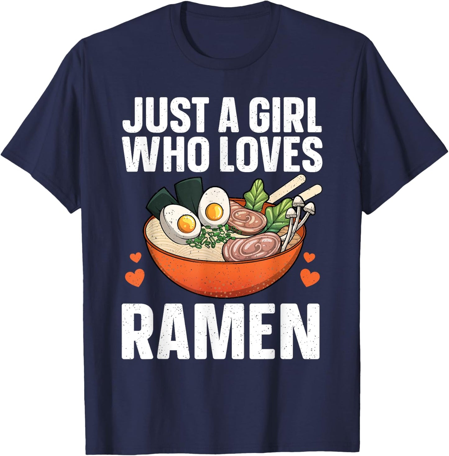 Ramen Noodles Art Girls Asian Ramen Noodle Lovers T-Shirt - T-Shirt | Navy