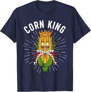 Cute Corn Design Boys Kernel Sweet Corn Cob Lover T-Shirt - T-Shirt | Navy