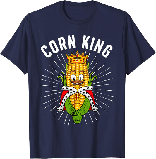 Cute Corn Design Boys Kernel Sweet Corn Cob Lover T-Shirt - T-Shirt | Navy