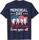 All Gave Some Some Gave All USA Flag American Memorial Day T-Shirt - T-Shirt | Navy