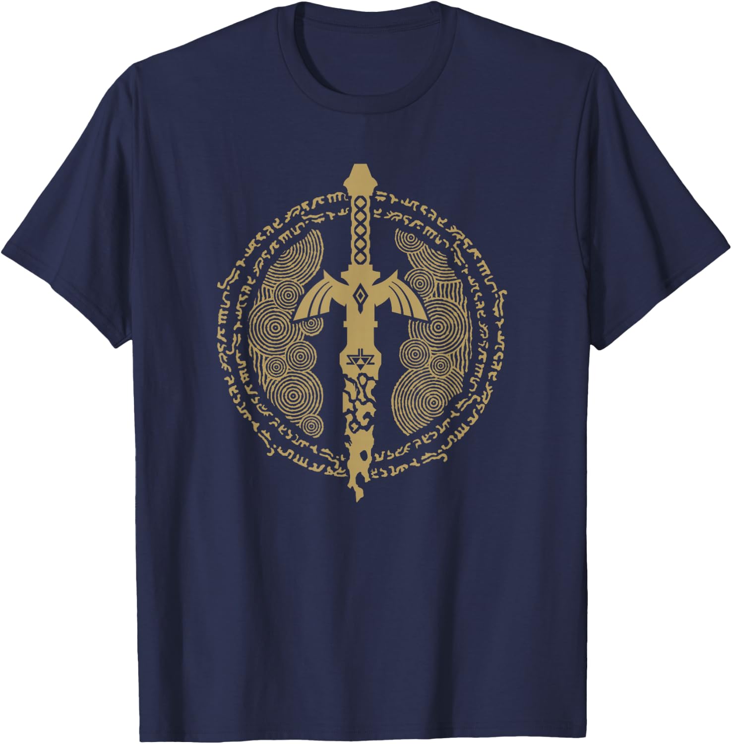 The Legend of Zelda Tears Of The Kingdom Master Sword Logo T-Shirt - T-Shirt | Navy