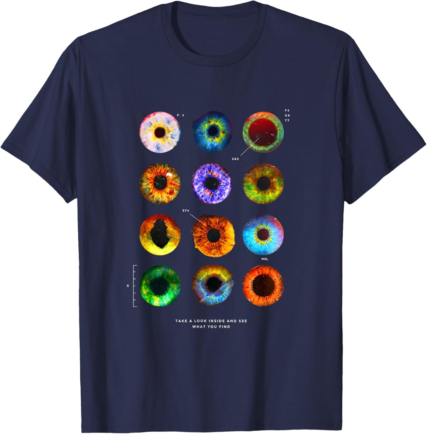 Iris Eye Anatomy Ophthalmologist Optician & Ophthalmologist T-Shirt - T-Shirt | Navy