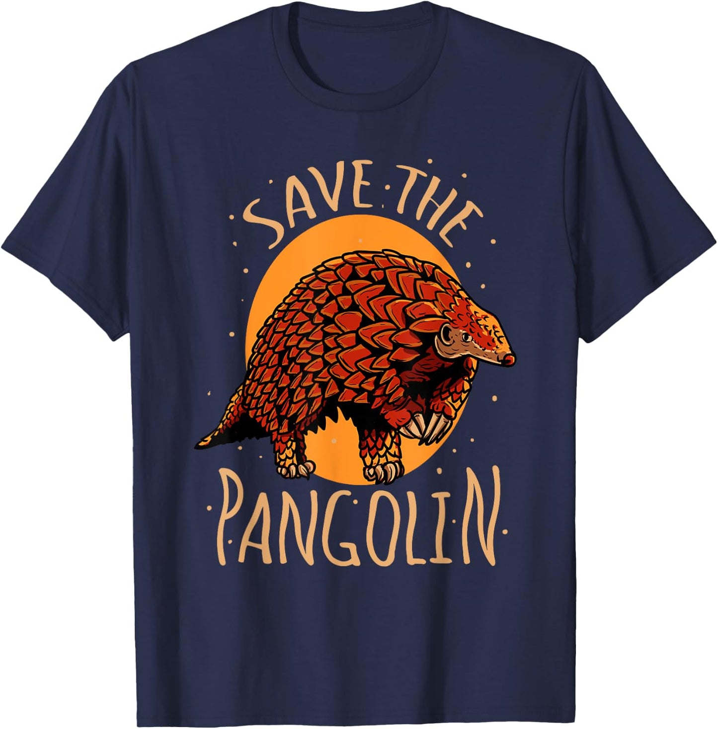 Save The Pangolin Endangered Animals Cute Pangolins T-Shirt - T-Shirt | Navy
