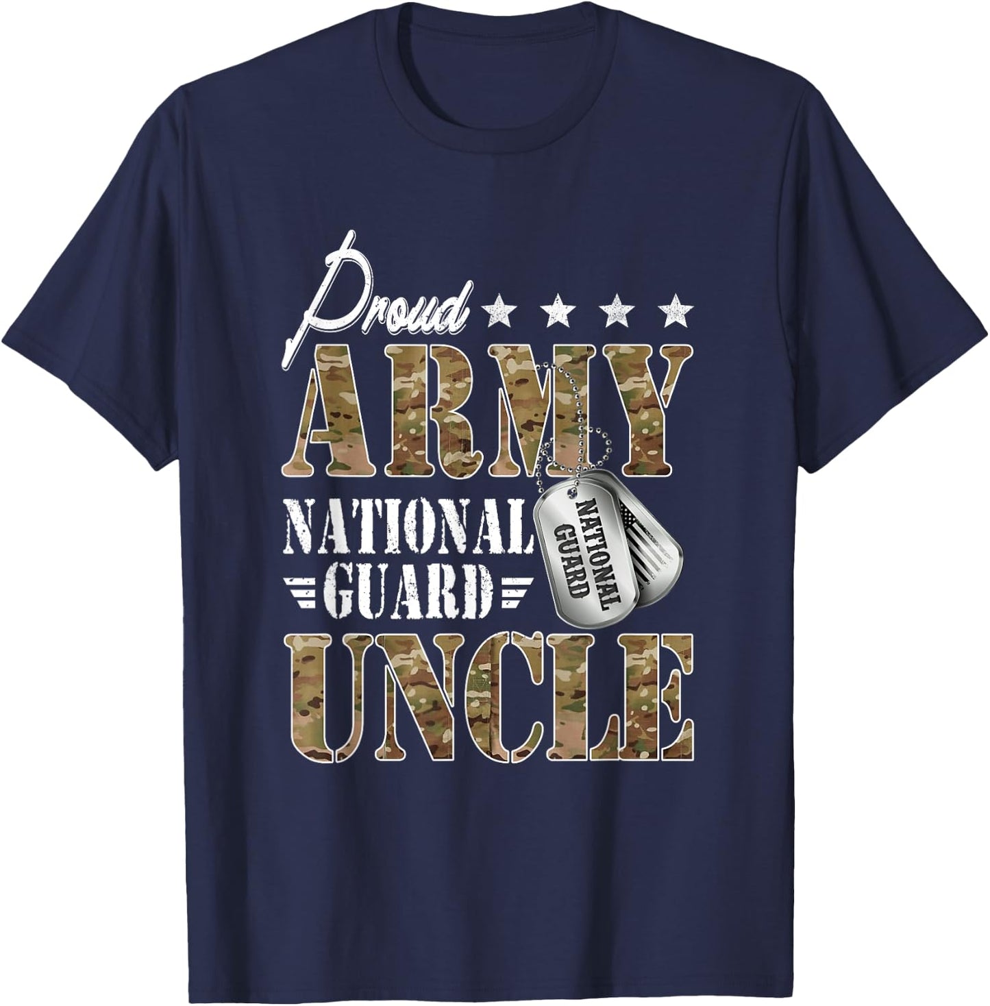 Proud Army National Guard Uncle National Guard Graduation T-Shirt - T-Shirt | Navy