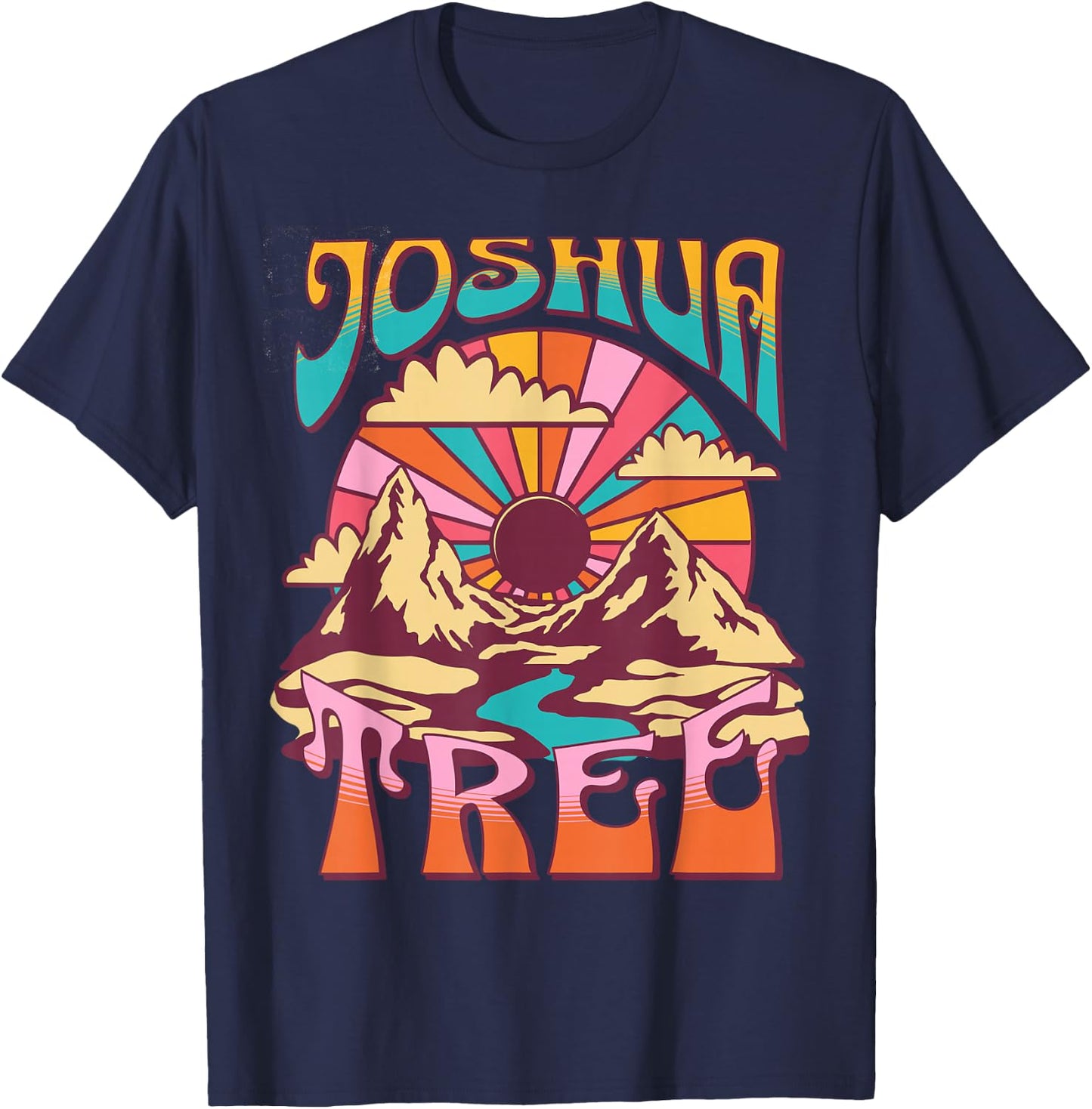 Joshua Tree California Nature Hiking Mountains Outdoors T-Shirt - T-Shirt | Navy