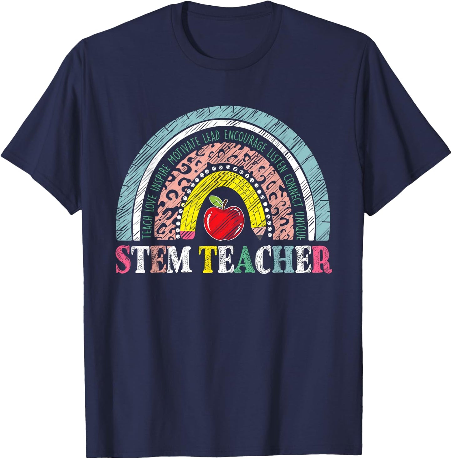 Vintage Stem Teacher Life Men Women Teacher Student T-Shirt - T-Shirt | Navy