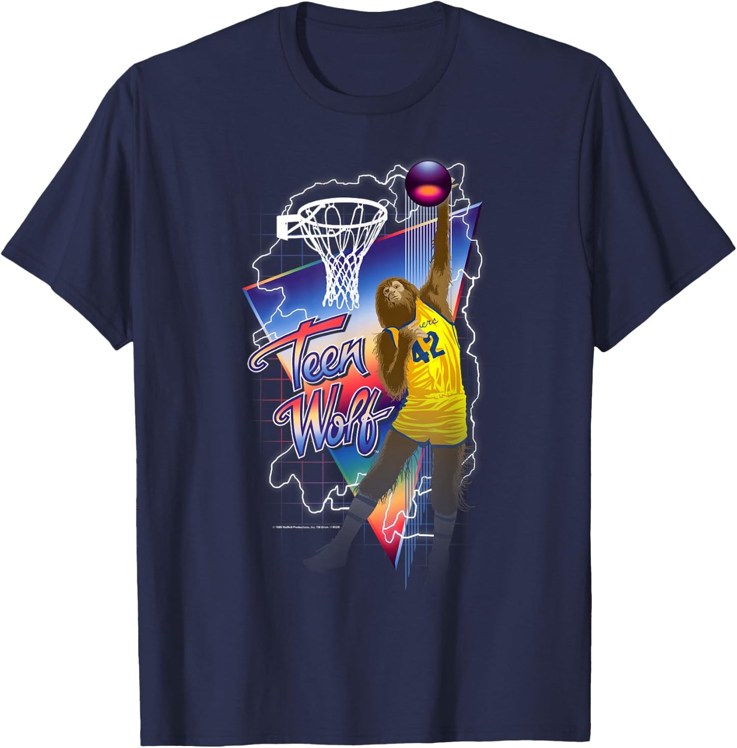 Teen Wolf Slam Dunk T-Shirt - T-Shirt | Navy