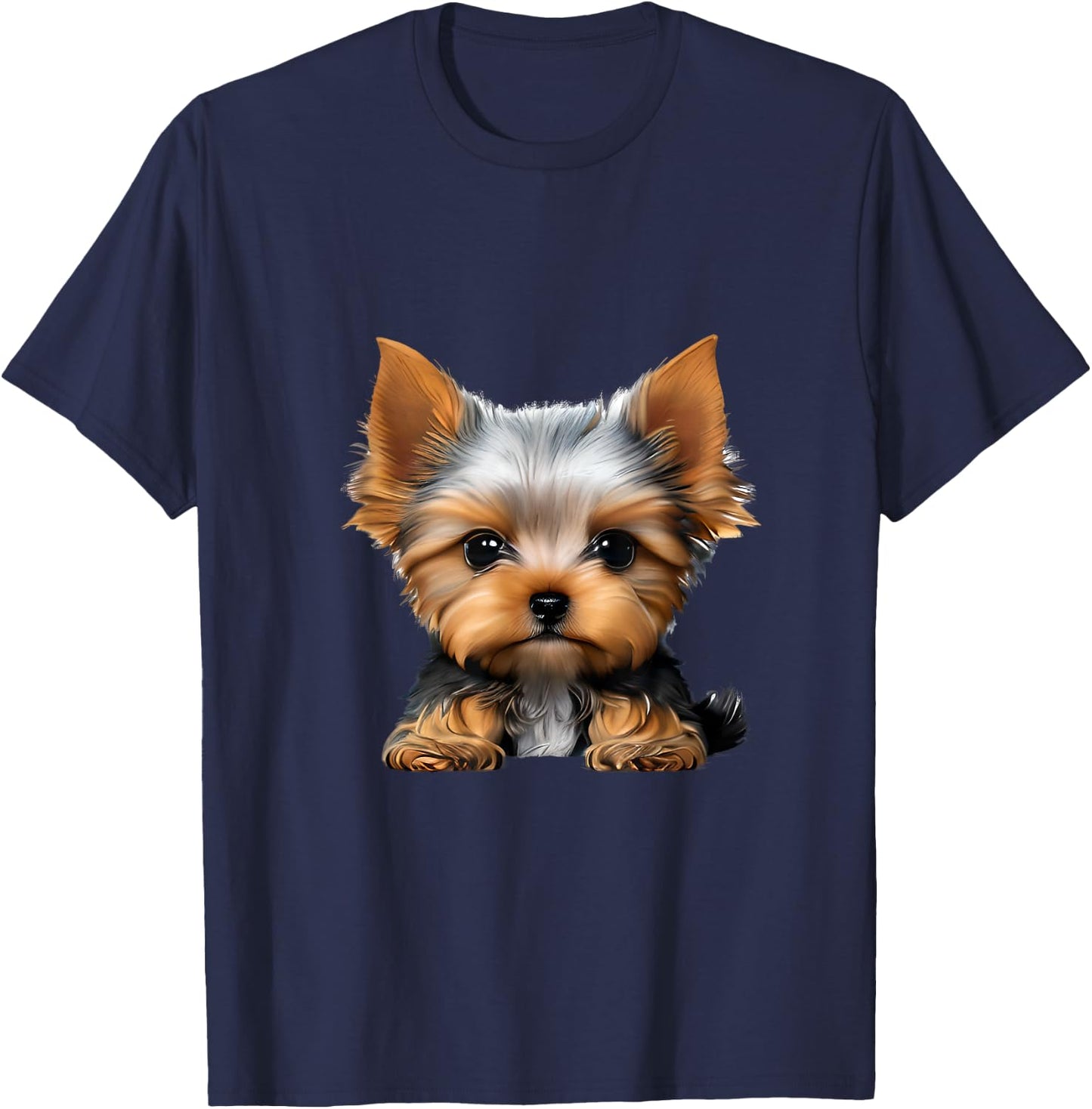 Colorful Splash Art Yorkshire Terrier Puppy Dog Owner T-Shirt - T-Shirt | Navy