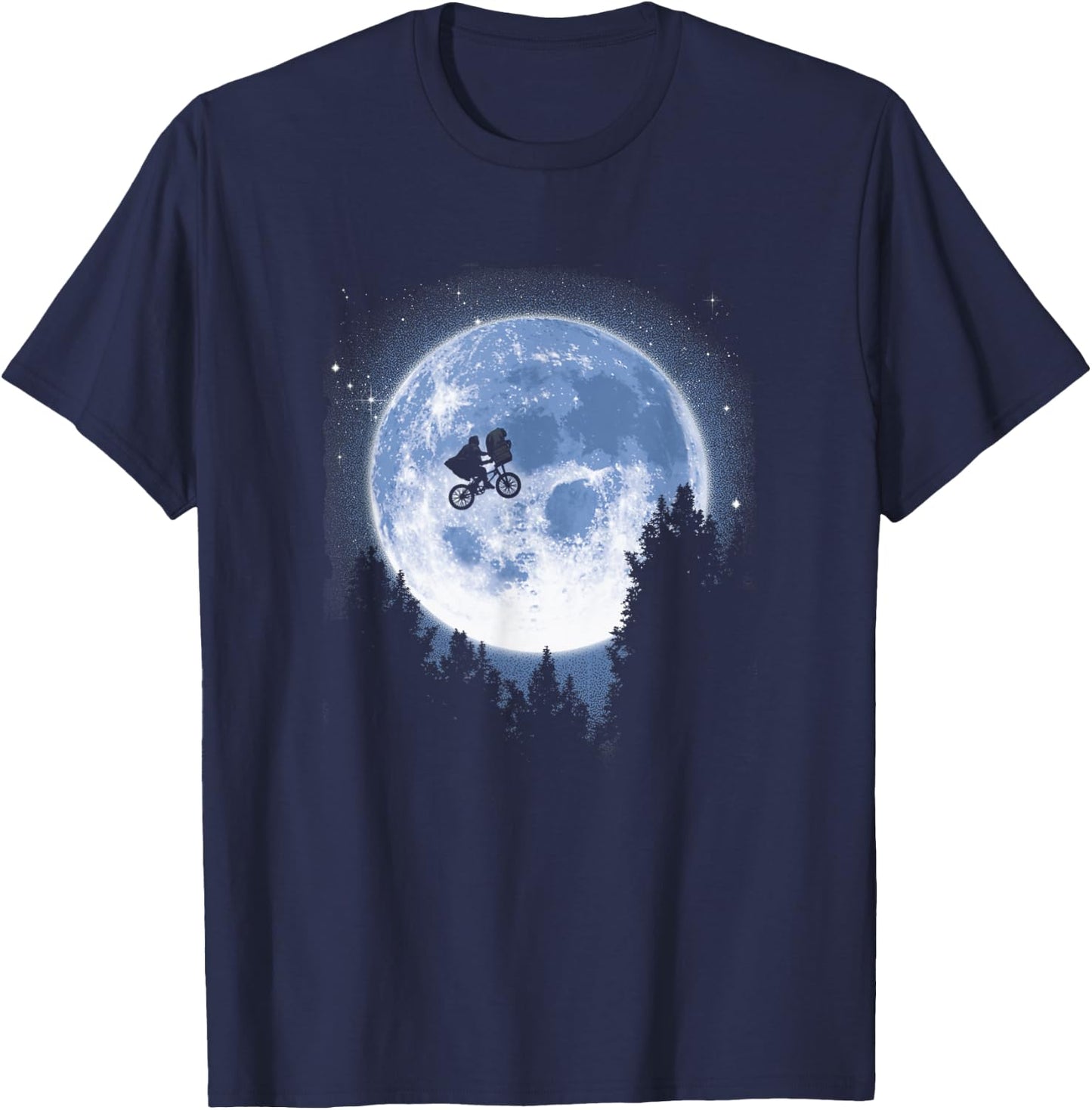 E.T. and Elliot Classic Bicycle Moon Jump T-Shirt - T-Shirt | Navy