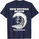 NEW SMYRNA BEACH FLORIDA Surf Vintage Retro Surfing T-Shirt - T-Shirt | Navy