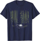 Minimalist Asian Bamboo Forest Line Art Nature T-Shirt - T-Shirt | Navy