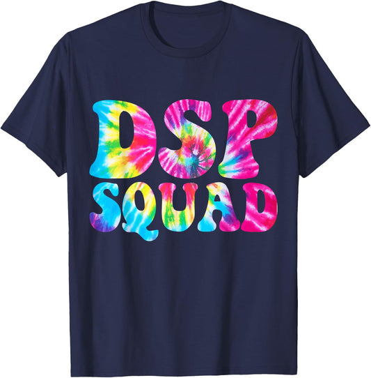 DSP Squad Appreciation Day Tie Dye Direct Support Staff T-Shirt - T-Shirt | Navy