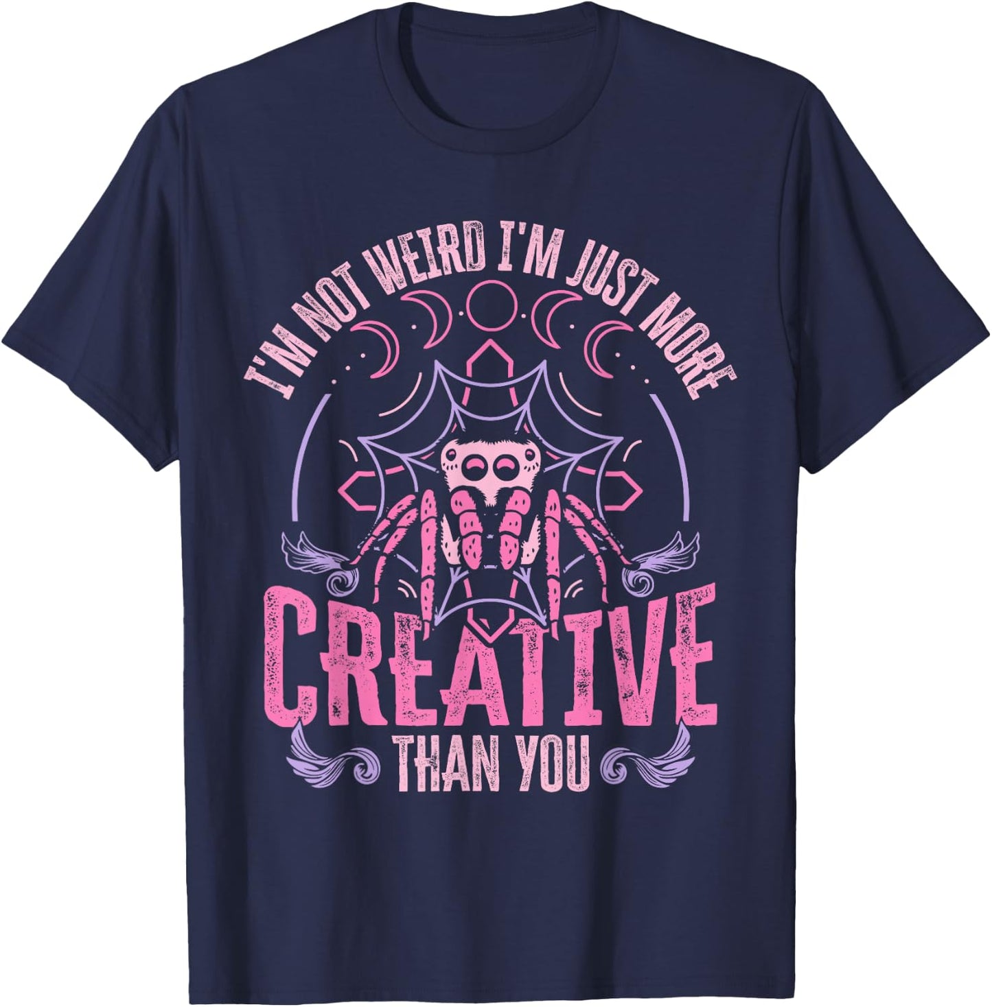 Kawaii Creepy Spider Pastel Goth Anime T-Shirt - T-Shirt | Navy