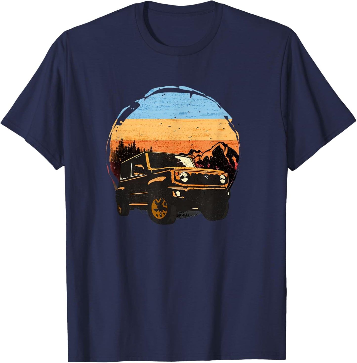 Retro Vintage Style Fits Jimny GJ JB74 Fans Offroad T-Shirt - T-Shirt | Navy