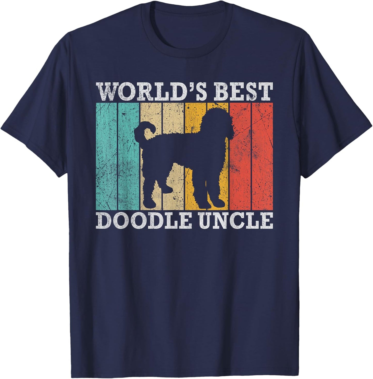 Worlds best Doodle Uncle Golden Doodle Uncle T-Shirt - T-Shirt | Navy