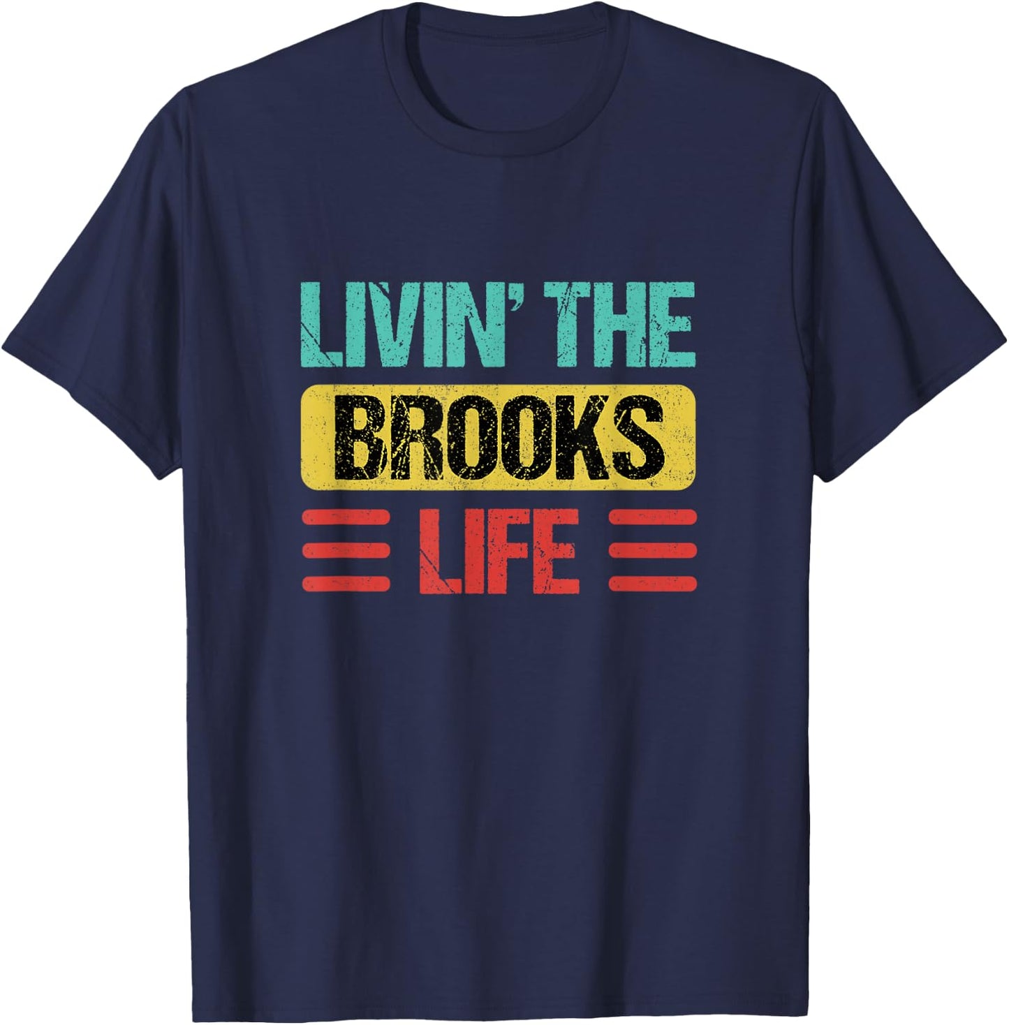 Brooks Name T-Shirt - T-Shirt | Navy
