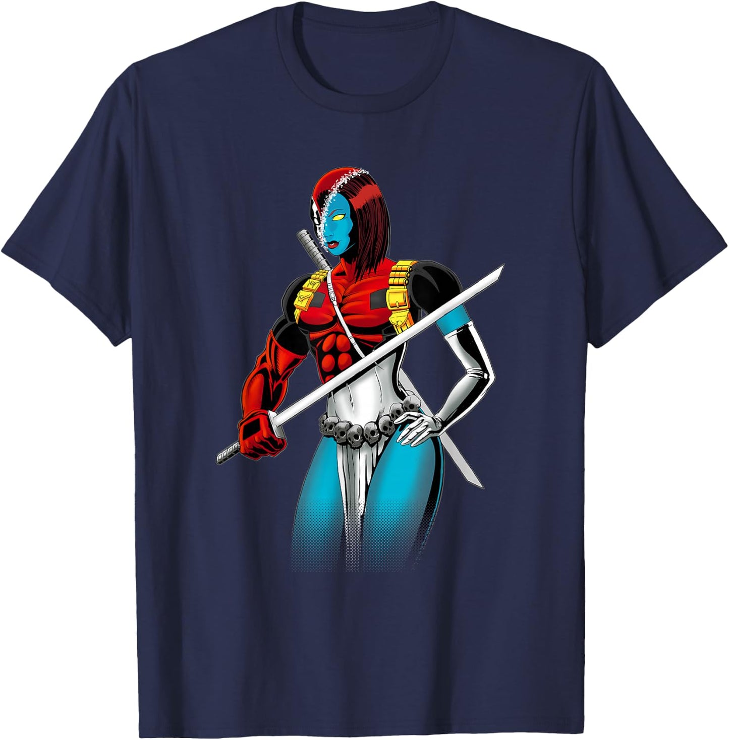 Marvel X-Men Deadpool Mystique Amalgam Portrait T-Shirt - T-Shirt | Navy