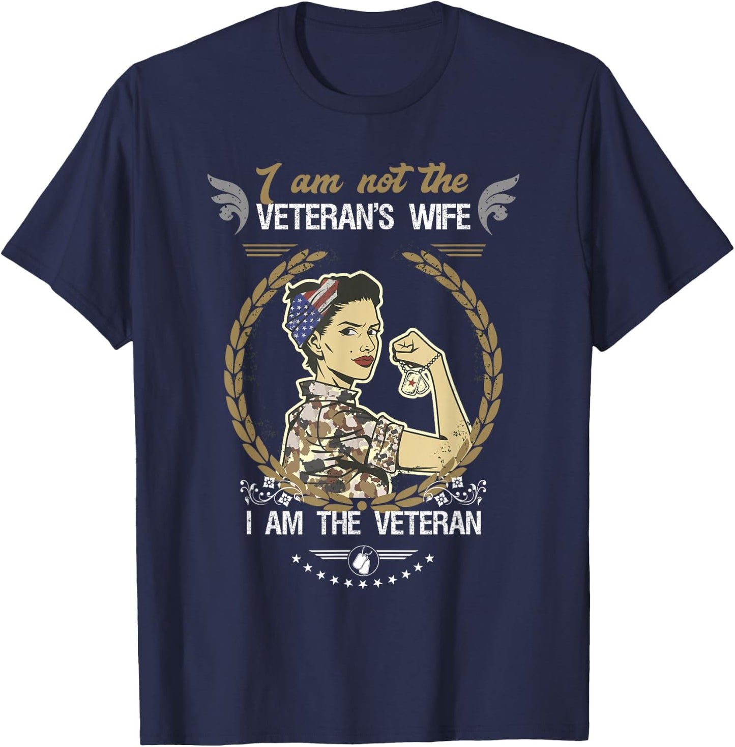 I'm Not The Veteran's Wife Female Veteran T-Shirt - T-Shirt | Navy