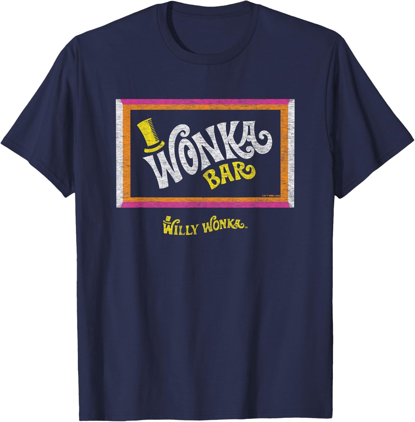 Willy Wonka & The Chocolate Factory - Wonka Chocolate Bar T-Shirt - T-Shirt | Navy