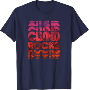 Cleveland Ohio CLVND ROCKS design T-Shirt - T-Shirt | Navy
