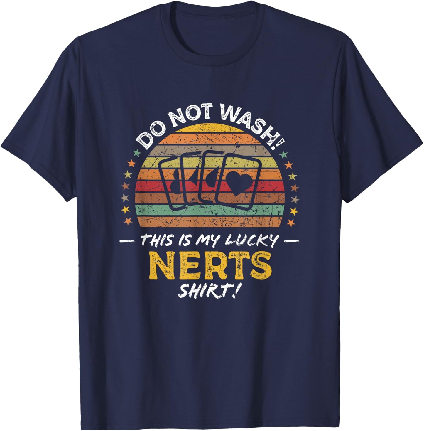Nerts Funny Playing Cards Game Quote Graphic T-Shirt - T-Shirt | Navy