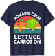 Funny Vegan Romaine Calm Lettuce Carrot On Garden Vegetable T-Shirt - T-Shirt | Navy